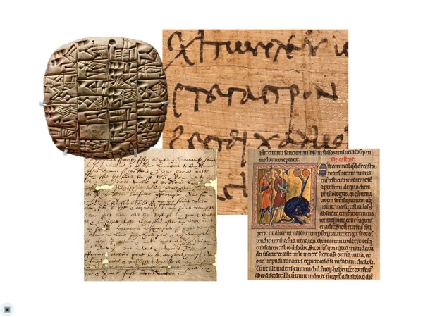 But calligraphy is so much more than this. Until the invention of the printing press, calligraphy was IT. Everything was written digitally, that is, with the digits of the hand. Marks were scraped into wax tablets, inked onto papyrus, animal skins, and then paper.