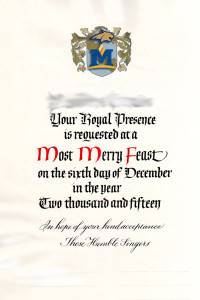 MSU madrigal dinner invitation scroll