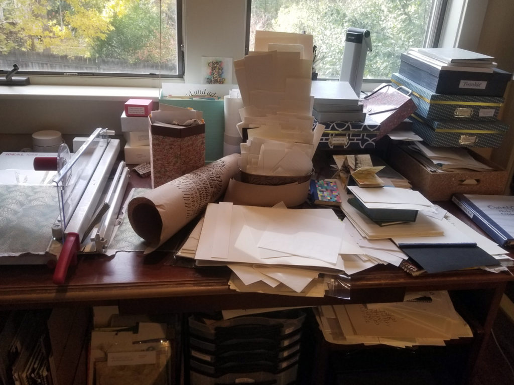 library table, untouched by tidying