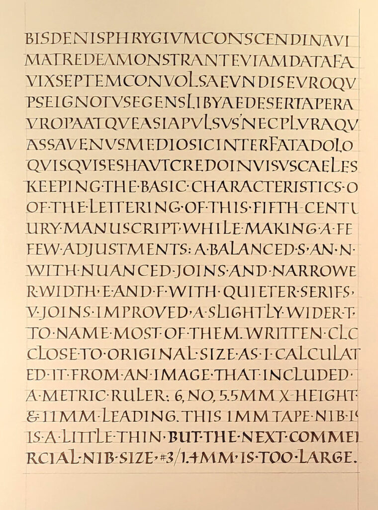 square capitals practice